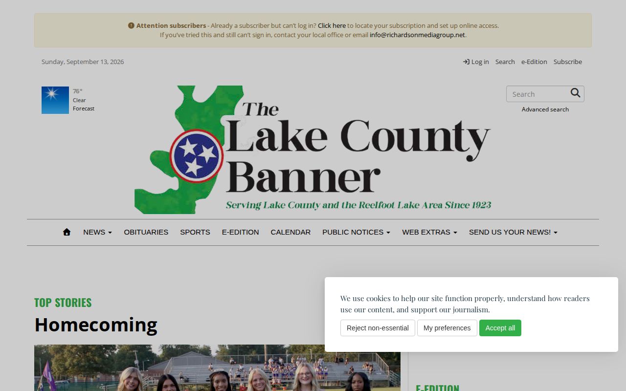 Lake County Banner weekly arrest log and Sheriff Report source