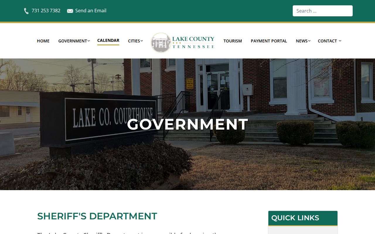 Lake County Sheriff Department jail and recent arrest contact page